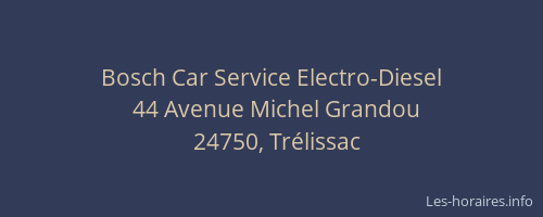 Bosch Car Service Electro-Diesel
