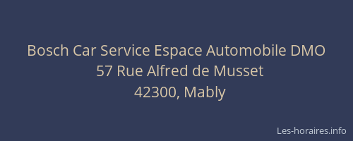 Bosch Car Service Espace Automobile DMO