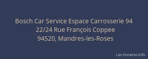 Bosch Car Service Espace Carrosserie 94