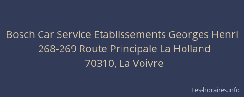 Bosch Car Service Etablissements Georges Henri