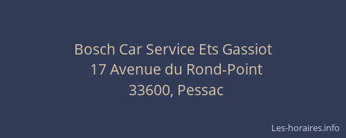 Bosch Car Service Ets Gassiot