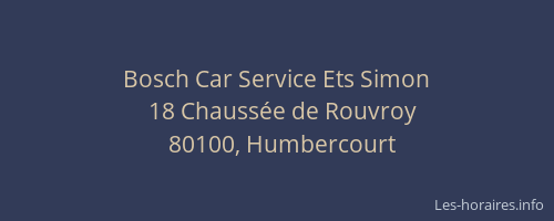 Bosch Car Service Ets Simon