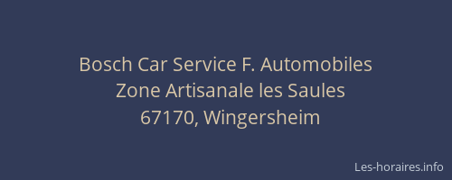 Bosch Car Service F. Automobiles