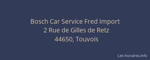 Bosch Car Service Fred Import