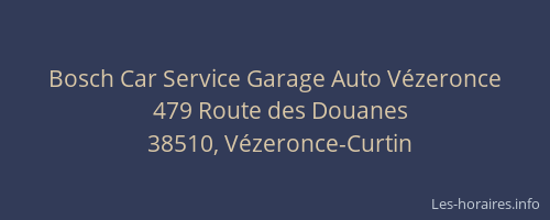 Bosch Car Service Garage Auto V&eacute;zeronce