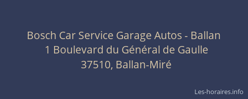 Bosch Car Service Garage Autos - Ballan