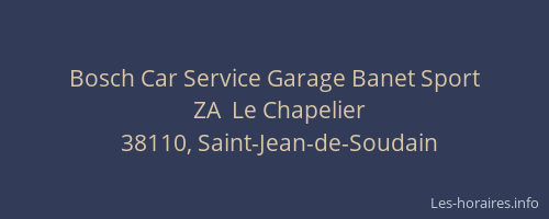 Bosch Car Service Garage Banet Sport