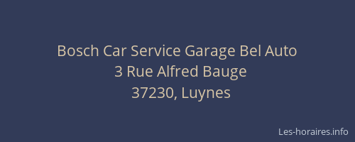 Bosch Car Service Garage Bel Auto