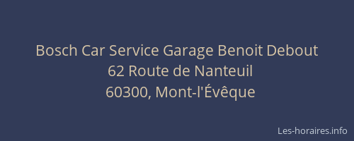 Bosch Car Service Garage Benoit Debout