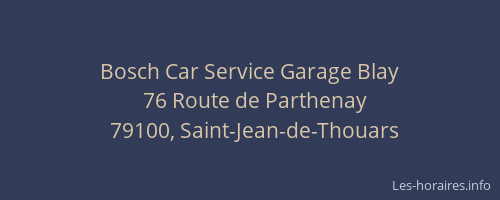 Bosch Car Service Garage Blay
