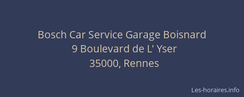 Bosch Car Service Garage Boisnard