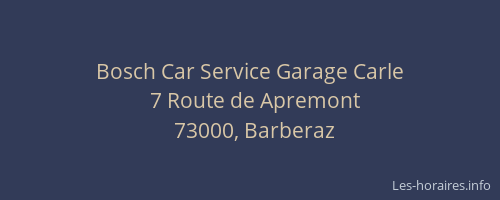 Bosch Car Service Garage Carle