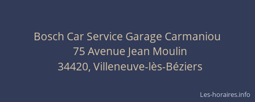 Bosch Car Service Garage Carmaniou