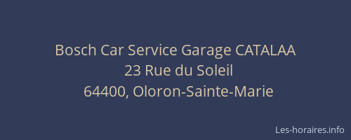 Bosch Car Service Garage CATALAA