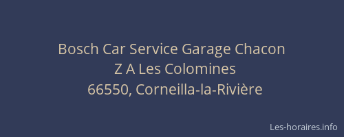 Bosch Car Service Garage Chacon