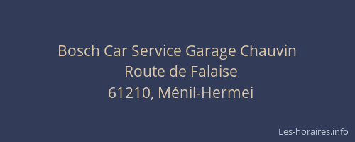Bosch Car Service Garage Chauvin