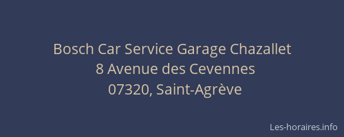 Bosch Car Service Garage Chazallet