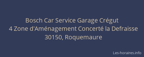 Bosch Car Service Garage Cr&eacute;gut