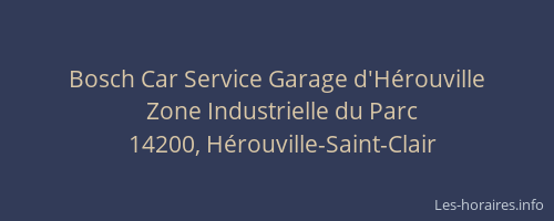 Bosch Car Service Garage d'H&eacute;rouville
