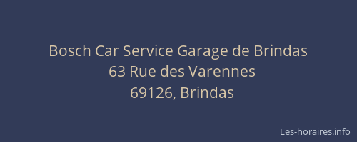 Bosch Car Service Garage de Brindas