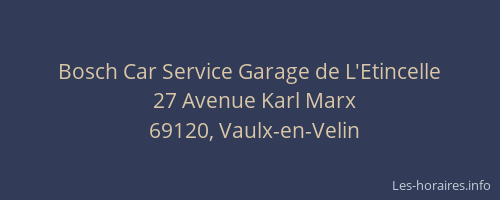 Bosch Car Service Garage de L'Etincelle