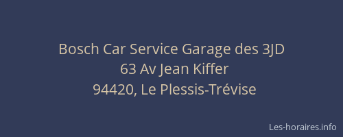 Bosch Car Service Garage des 3JD