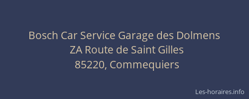 Bosch Car Service Garage des Dolmens