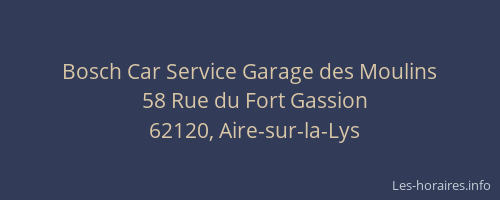 Bosch Car Service Garage des Moulins