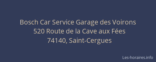 Bosch Car Service Garage des Voirons