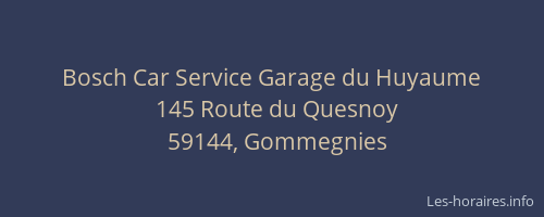 Bosch Car Service Garage du Huyaume