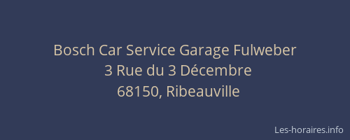 Bosch Car Service Garage Fulweber