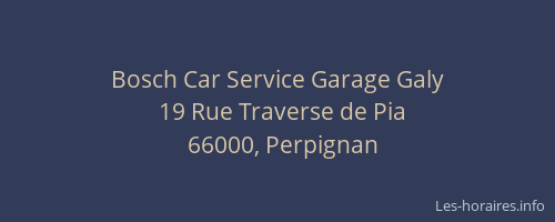 Bosch Car Service Garage Galy