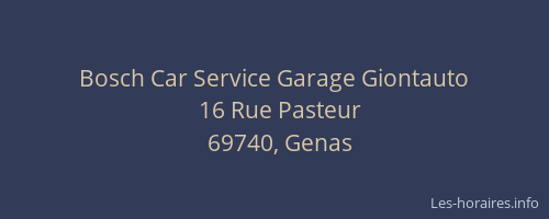 Bosch Car Service Garage Giontauto