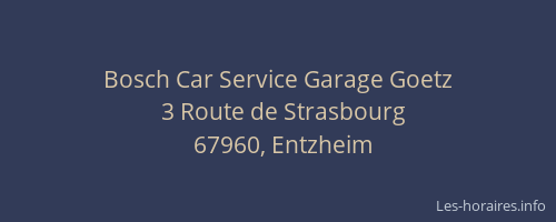 Bosch Car Service Garage Goetz