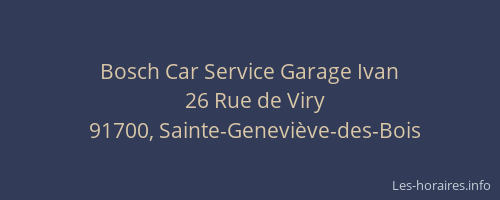 Bosch Car Service Garage Ivan