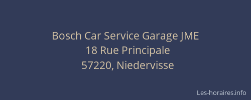Bosch Car Service Garage JME
