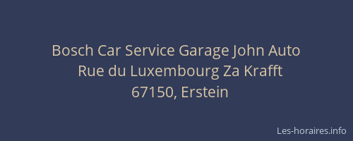 Bosch Car Service Garage John Auto