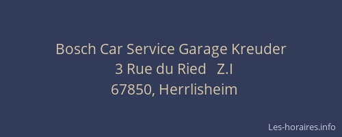Bosch Car Service Garage Kreuder