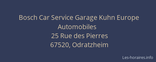 Bosch Car Service Garage Kuhn Europe Automobiles