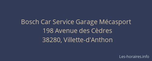 Bosch Car Service Garage M&eacute;casport