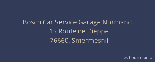 Bosch Car Service Garage Normand