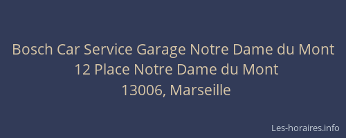 Bosch Car Service Garage Notre Dame du Mont