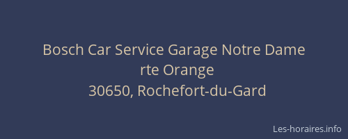 Bosch Car Service Garage Notre Dame