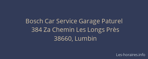 Bosch Car Service Garage Paturel