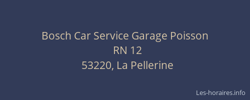 Bosch Car Service Garage Poisson