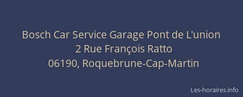 Bosch Car Service Garage Pont de L'union