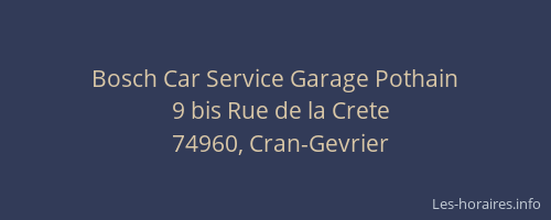 Bosch Car Service Garage Pothain