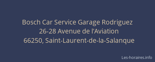 Bosch Car Service Garage Rodriguez
