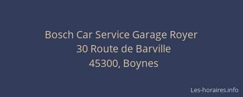Bosch Car Service Garage Royer