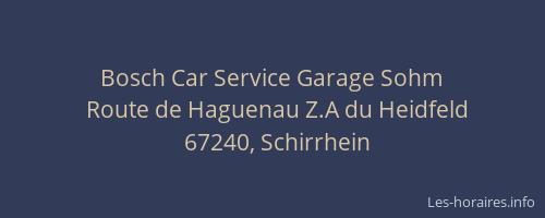 Bosch Car Service Garage Sohm